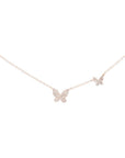 Double Diamond Butterfly Necaklce