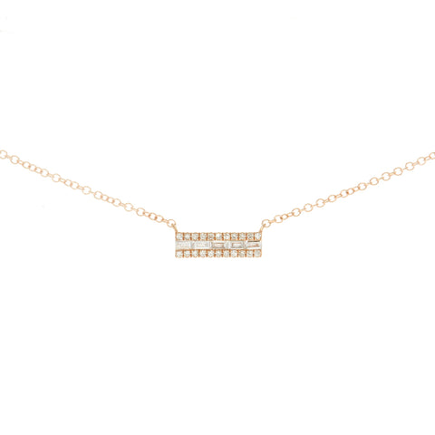 Petite Baguette Diamond Bar Necklace