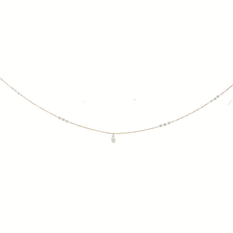 Floating Sequenced Diamond Necklace