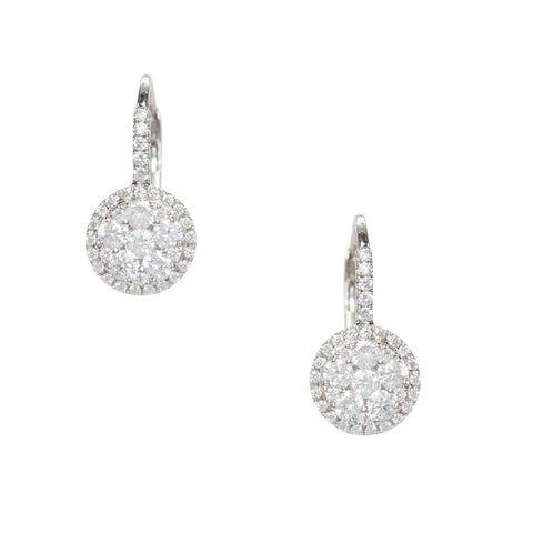 Anchor Geode Diamond Drop Earrings