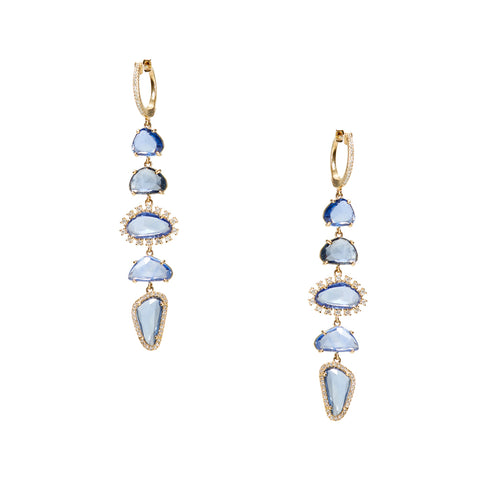 Zoe Slice Diamond Drop Earrings