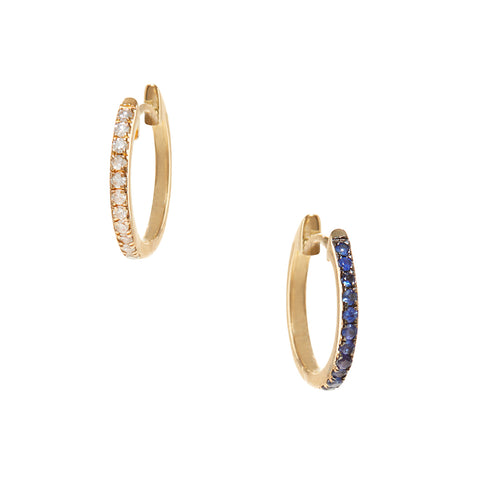 Tyler Oval Baguette and Pave Dia Hoops