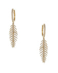 Petite Diamond Feather Earrings