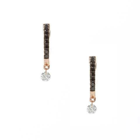 Triple Square Sliced Diamond Earrings