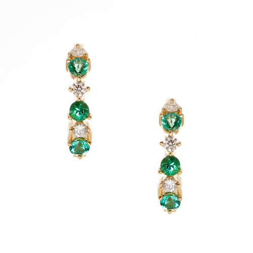 Shiloh Emerald Diamond Huggies