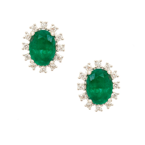 Ella Emerald Post Earrings