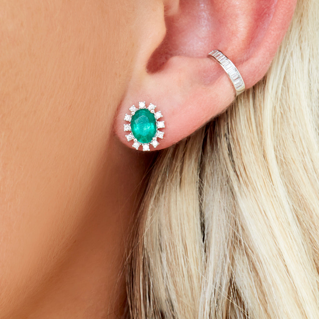 Ella Emerald Post Earrings