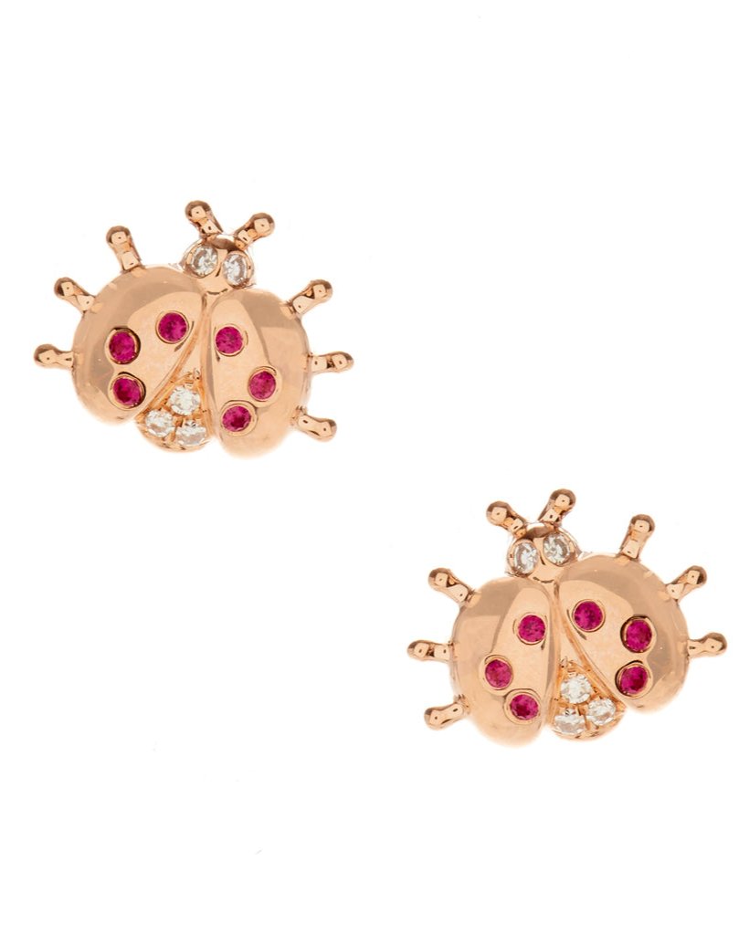 Ladybug Sparkle Studs