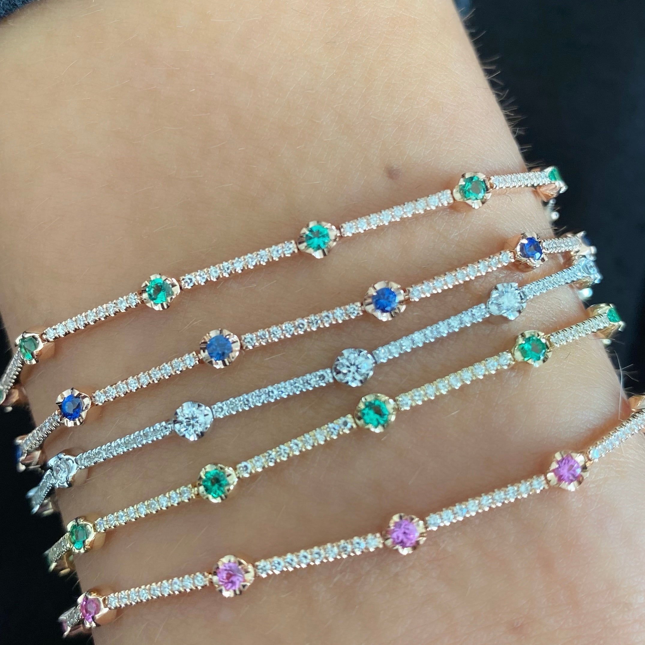 Stone Bar Connect Bracelet