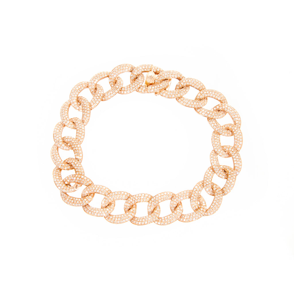 Circle Chain Pave Link Bracelet